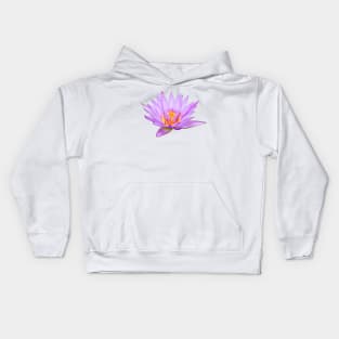 Beautiful Purple Pink Water Lily Nymphaeaceae Flower Plant Nature Photography Kids Hoodie